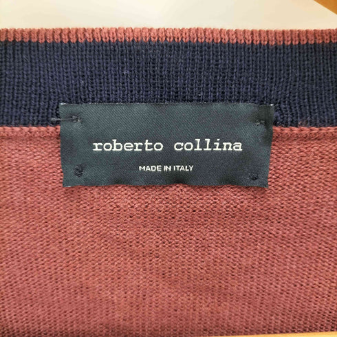 ロベルトコリーナ ROBERTO COLLINA イタリア製 Vネック カーディガン メンズ