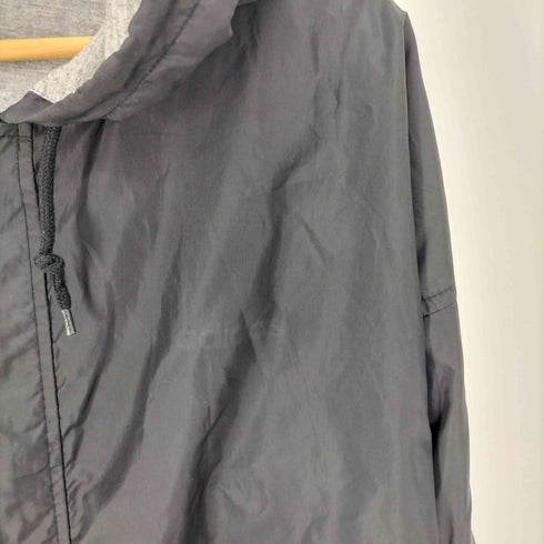 アディダス adidas 90S 万国旗タグ ロゴ ボタン サイドライン フーデッド ロング ナイロン ジャケット メンズ import:XL