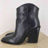 ザラ ZARA black Leather Ankle Boots レディース JPN:36