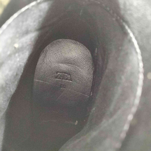 ザラ ZARA black Leather Ankle Boots レディース JPN:36