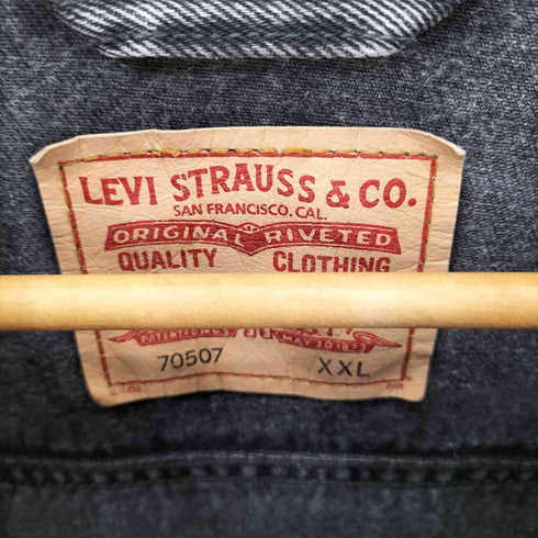 リーバイス Levis 00S 70507 後染め ブラックデニムジャケット ビッグサイズ XXL メンズ import:XXL