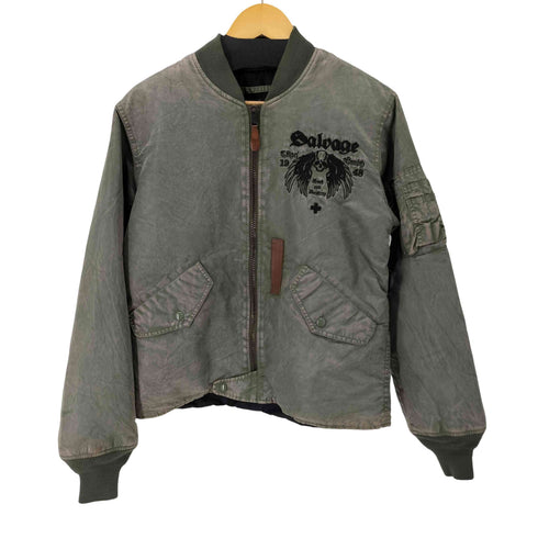 アルファインダストリーズ ALPHA INDUSTRIES SALVAGE 刺繍デザイン MA-1ジャケット メンズ import:M