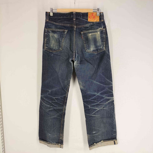 エフオービーファクトリー FOB FACTORY 赤耳 セルビッチ 隠しリベット Vステッチ ヒゲ ボタンフライデニムパンツ メンズ 32