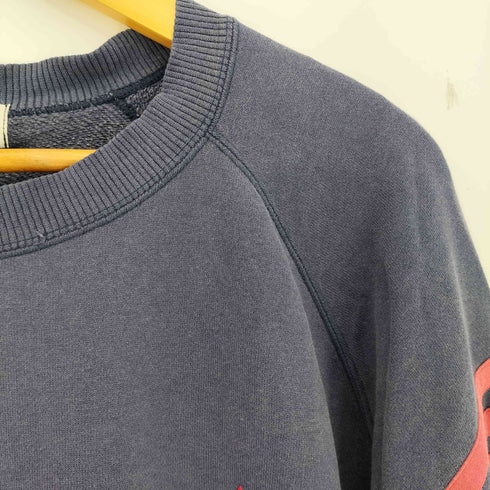 アディダス adidas 70s-80s デサント製 トレフォイルロゴ クルーネックスウェット メンズ import:M