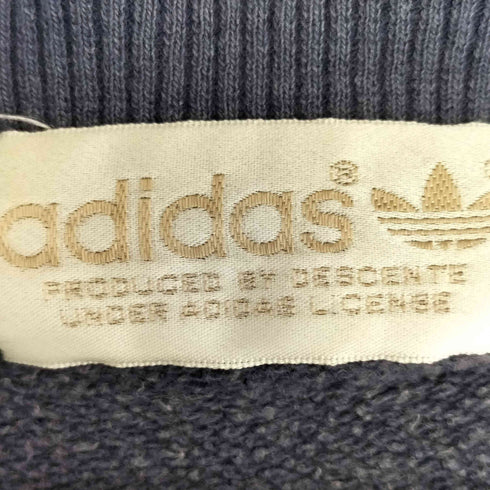 アディダス adidas 70s-80s デサント製 トレフォイルロゴ クルーネックスウェット メンズ import:M