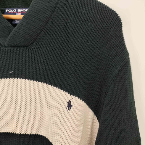 ポロスポーツラルフローレン POLO SPORT RALPH LAUREN ポニー刺繍バイカラーボーダーニット メンズ JPN:XL