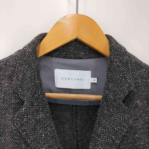 カーリー CURLY&Co 3Bヘリンボーンウールジャケット メンズ 2