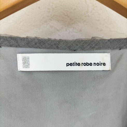 petite robe noire オーガンジー ノースリーブドレス レディース