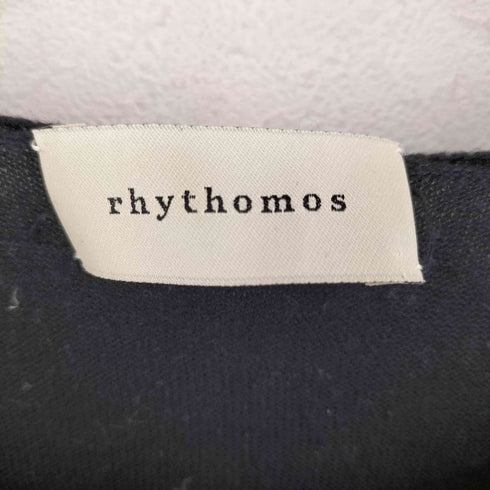 rhythomos レース切替 半袖ニット レディース FREE