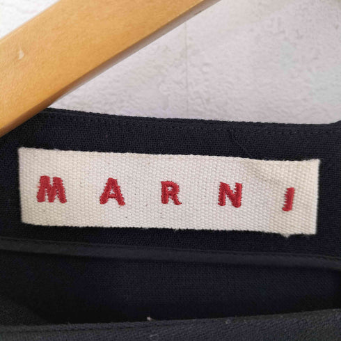 マルニ MARNI ウールコットン 半袖ワンピース レディース