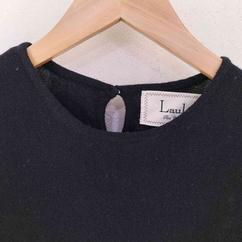 Laula ウールカシミヤ 袖レース フリル二ット レディース FREE