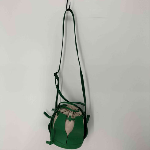 ザディレッタント the dilettante レザー切替巾着バッグ ヘリンボーン 2way ドレステリアショルダーバッグ レディース