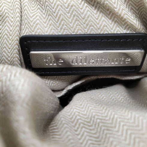 ザディレッタント the dilettante レザー切替巾着バッグ ヘリンボーン 2way ドレステリアショルダーバッグ レディース