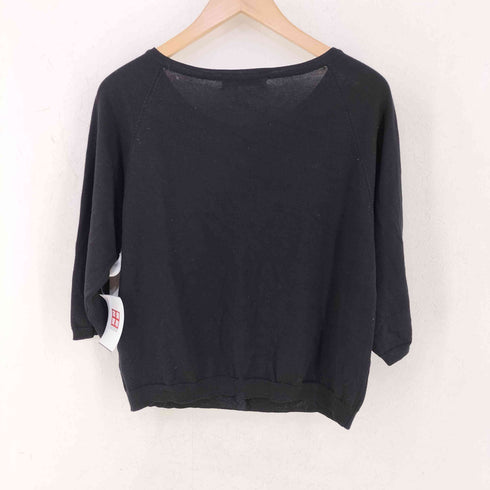 petite robe noire シルク混 ペーパーパールボタンカーディガン レディース