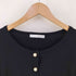 petite robe noire シルク混 ペーパーパールボタンカーディガン レディース