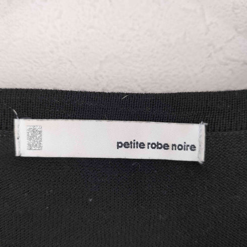 petite robe noire シルク混 ペーパーパールボタンカーディガン レディース