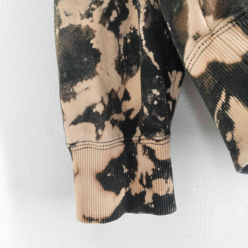アンチセーシス antithesis. ブリーチ加工プルオーバーフーディー アースプリント オーバーサイズ メンズ XXL