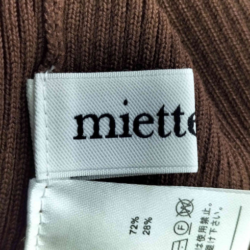 ミエット miette 配色フィンガーリブニット レディース FREE