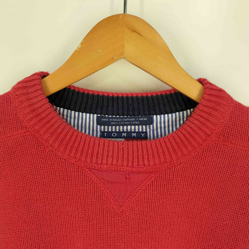 トミーヒルフィガー TOMMY HILFIGER ロゴ刺繍 コットンニット メンズ import:XL