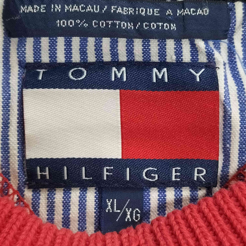 トミーヒルフィガー TOMMY HILFIGER ロゴ刺繍 コットンニット メンズ import:XL
