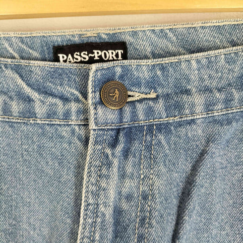 パスポート PASSPORT WORKERS CLUB JEAN WASHED LIGHT BLUE メンズ 38