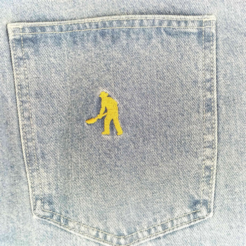 パスポート PASSPORT WORKERS CLUB JEAN WASHED LIGHT BLUE メンズ 38