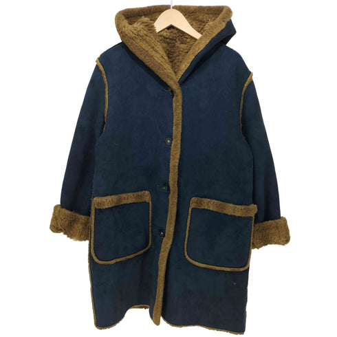 90S dENNIS BY dENNIS bASSO reversible faux mouton hooded coat リバーシブルムートンコート レディース import:XS