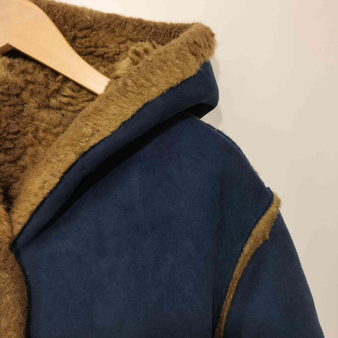 90S dENNIS BY dENNIS bASSO reversible faux mouton hooded coat リバーシブルムートンコート レディース import:XS
