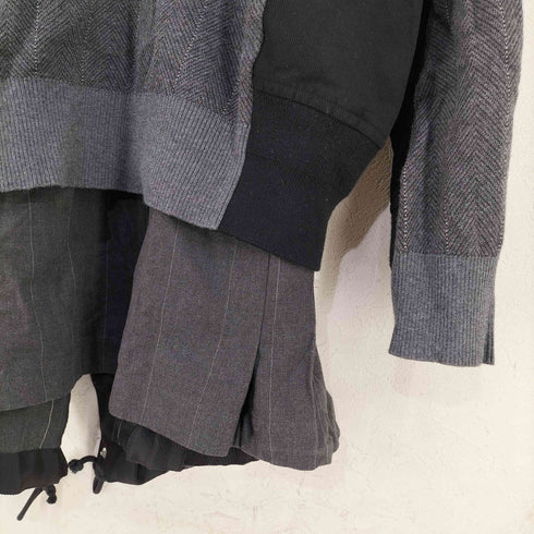 サカイ Sacai 異素材ドッキング レイヤードワンピース レディース JPN:3