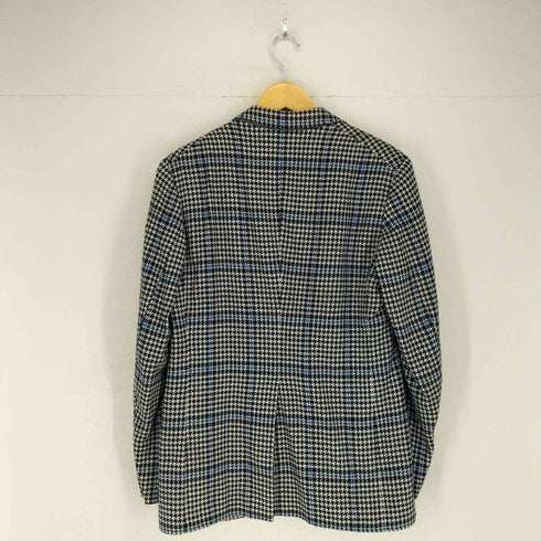 ユーロ 千鳥格子柄ウールテーラードジャケット PURE CASHMERE メンズ