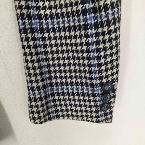 ユーロ 千鳥格子柄ウールテーラードジャケット PURE CASHMERE メンズ