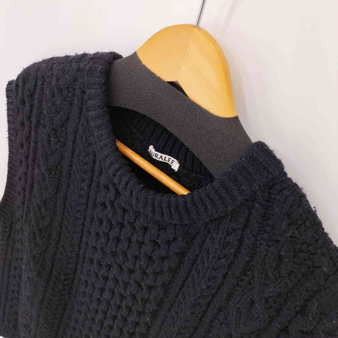 オーラリー AURALEE FRENCH MERINO ARAN KNIT VEST メンズ JPN:1
