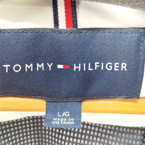 トミーヒルフィガー TOMMY HILFIGER ロゴ刺繍 フードパッカブルスタンドカラーブルゾン メンズ JPN:L