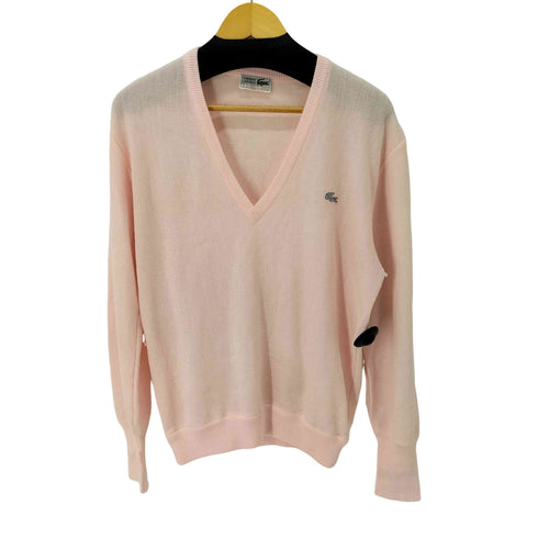 シュミーズラコステ CHEMISE LACOSTE 70-80S スペイン製 Vネックアクリルニット メンズ