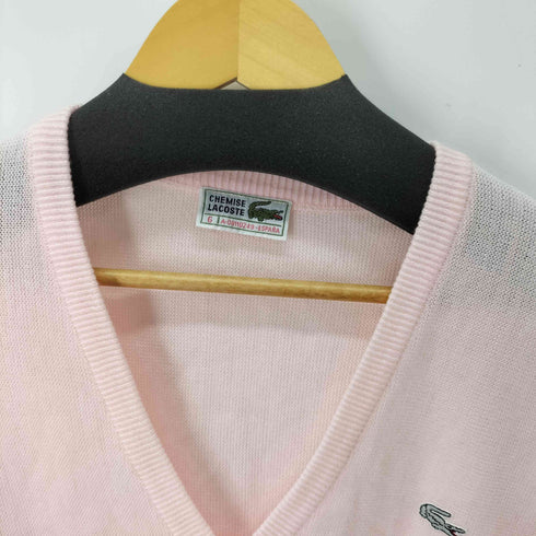シュミーズラコステ CHEMISE LACOSTE 70-80S スペイン製 Vネックアクリルニット メンズ