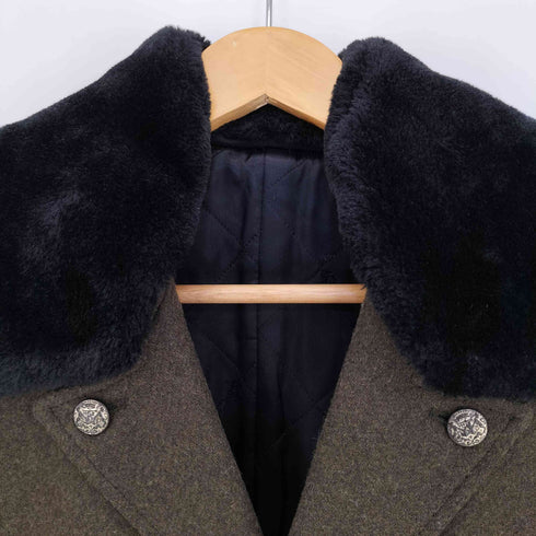The Kooples ファー付 ウールチェスターコート メンズ 46