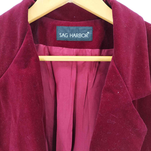 サグハーバー SAG HARBOR ベロアテーラードジャケット レディース UK:14