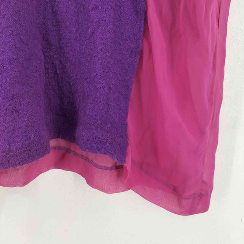 トリココムデギャルソン tricot COMME des GARCONS 13AW モヘアニット切替 シアーワンピース レディース JPN:S