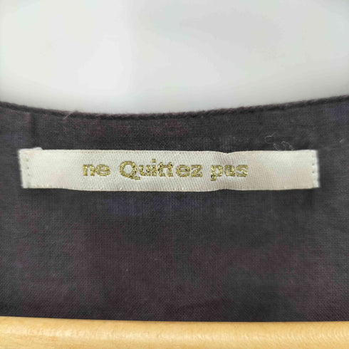 ヌキテパ NE QUITTEZ PAS コットンボイル ティアードワンピース レディース