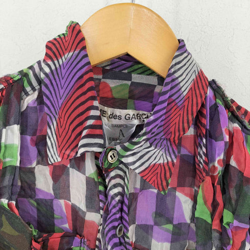 コムデギャルソン COMME des GARCONS 01SS イリュージョン デザインシャツ Optical Power レディース