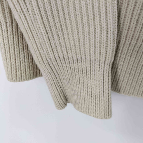 オーラリー AURALEE WOOL CASHMERE RIB KNIT カシミヤ混畦編みクルーネックセーター メンズ JPN:3