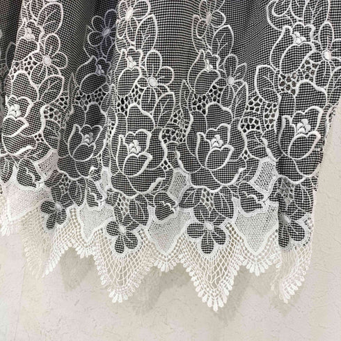 ローブドシャンブルコムデギャルソン robe de chambre COMME des GARCONS 01AW フラワー刺繍 レーススカート レディース