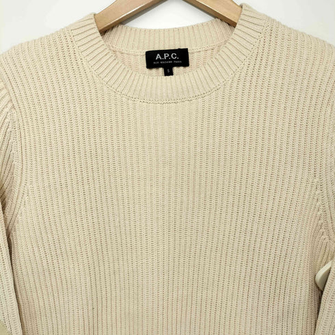 アーペーセー A.P.C. エルボーパッチ コットンニット レディース import:S