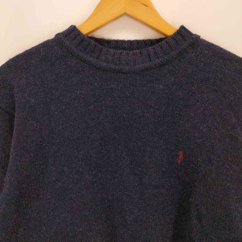 ポロバイラルフローレン Polo by RALPH LAUREN pure shetland ポニー刺繍クルーネックセーター メンズ import:L