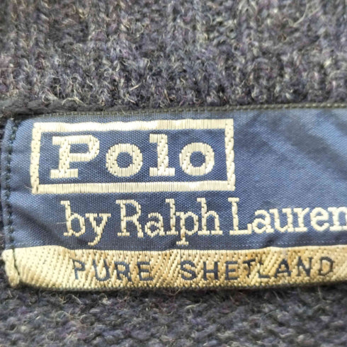 ポロバイラルフローレン Polo by RALPH LAUREN pure shetland ポニー刺繍クルーネックセーター メンズ import:L