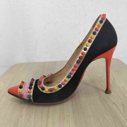 クリスチャンルブタン CHRISTIAN LOUBOUTIN MALABAR マルチカラースタッズヒールパンプス レディース JPN:36
