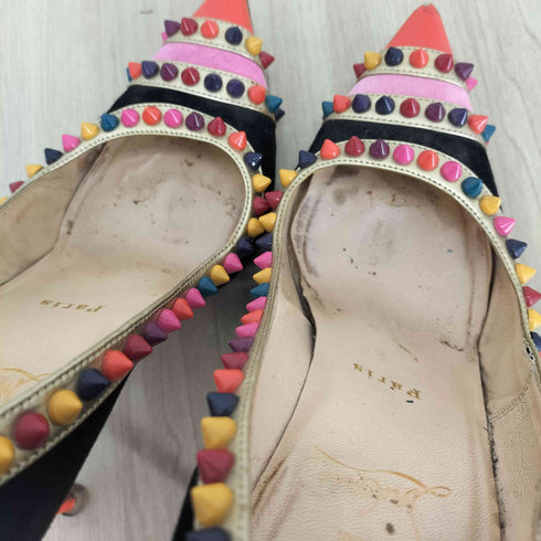 クリスチャンルブタン CHRISTIAN LOUBOUTIN MALABAR マルチカラースタッズヒールパンプス レディース JPN:36