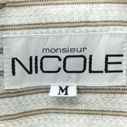 ニコル NICOLE レギュラーカラーストライプシャツ メンズ import:M