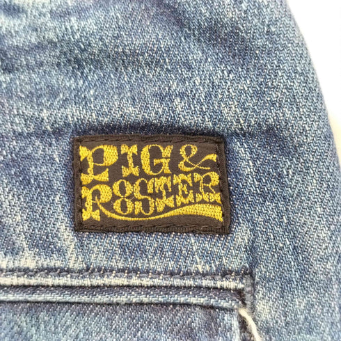 ピッグアンドルースター PIG&ROOSTER ネコ目ボタン イージーストレートデニムパンツ メンズ