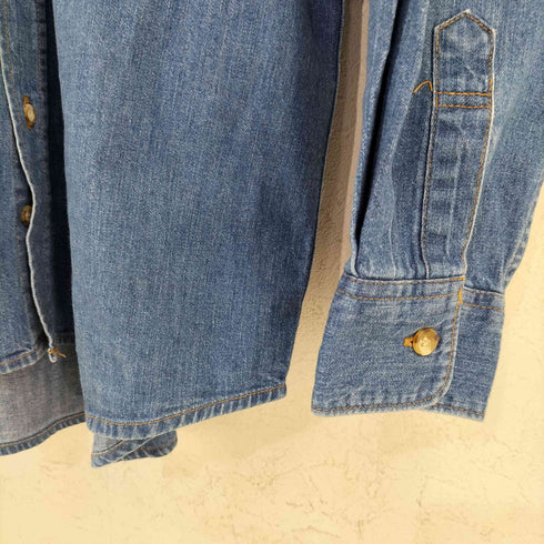ケンゾージーンズ KENZO JEANS 北斎タグ バック刺繍 デニムシャツ メンズ FREE